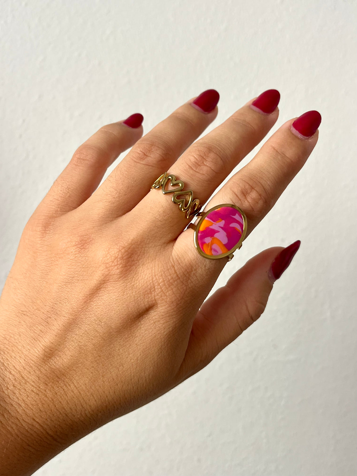 Anillo Syra Dorado Multicolor