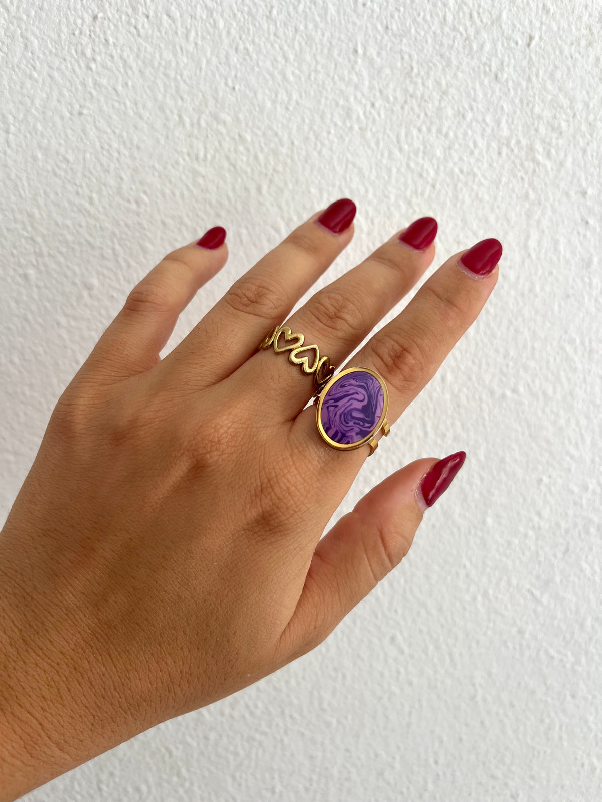 Anillo Syra Dorado Violeta