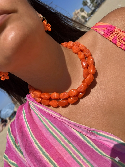 Collar Olivia Naranja