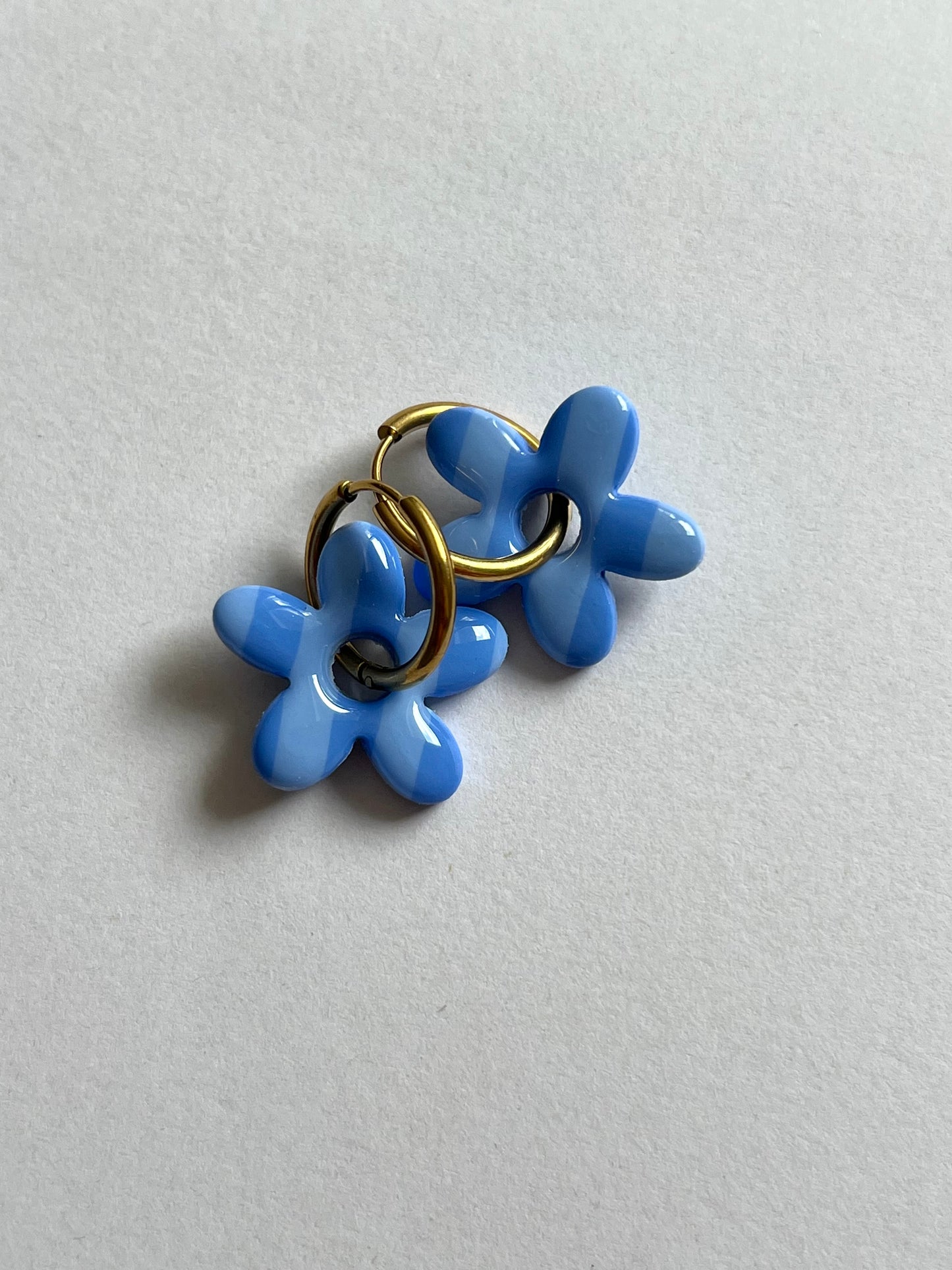 Aritos Rayas Azul