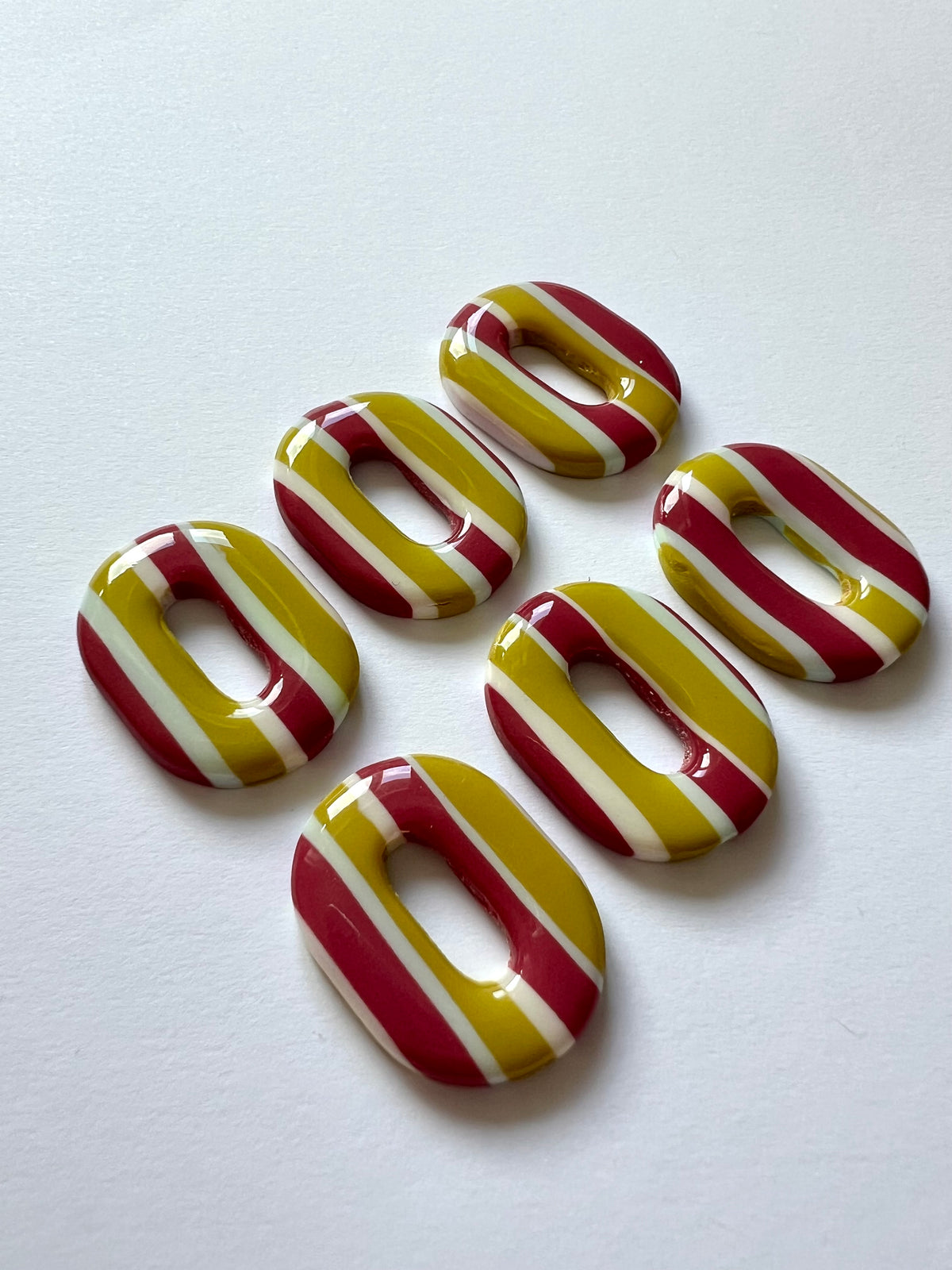 Aritos Stripes Burdeos y Verde