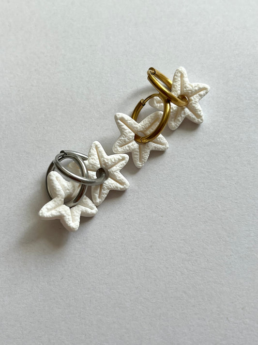 Aritos Estrellas Blancos