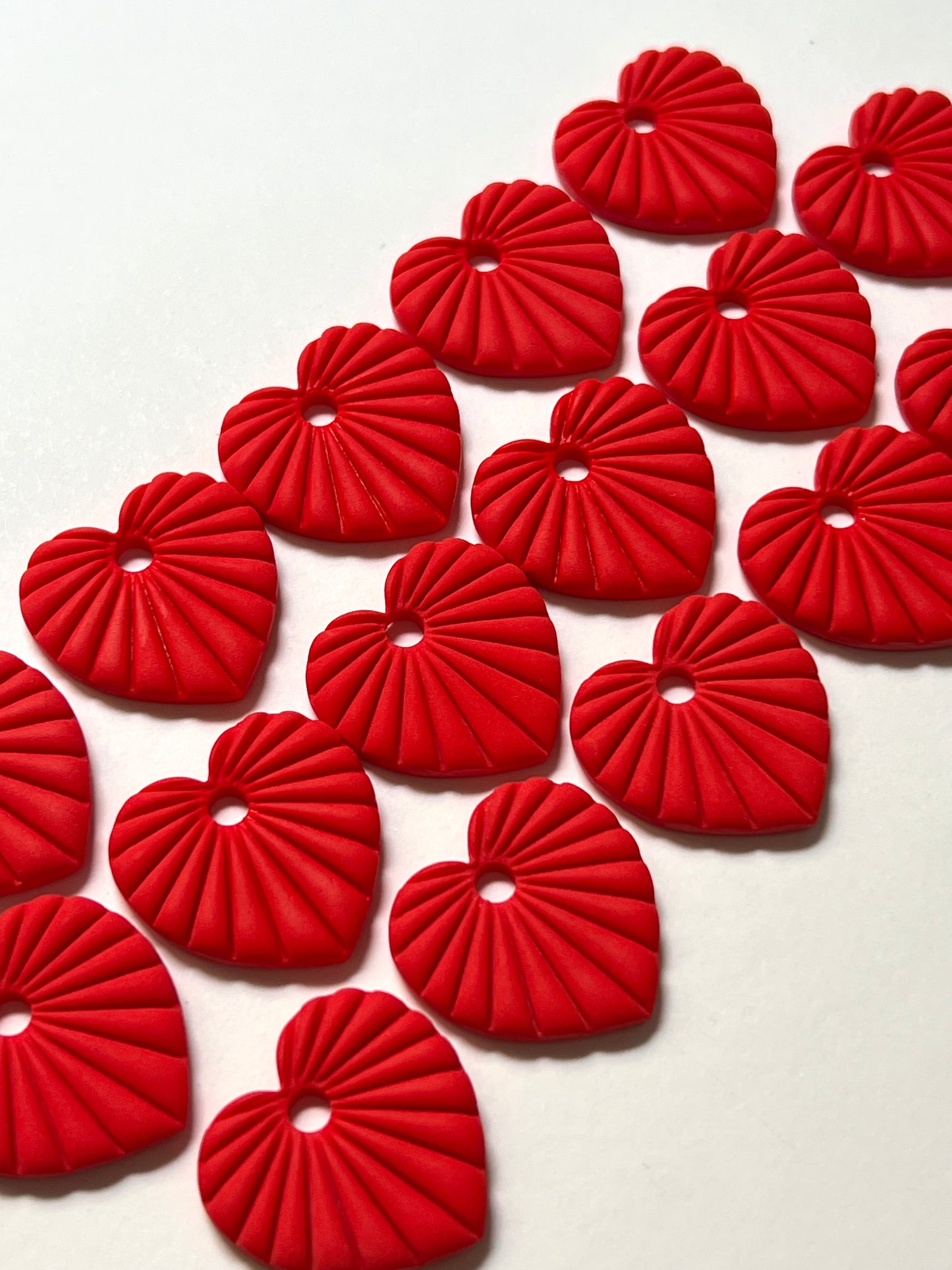 Aritos Corazonado Rojo