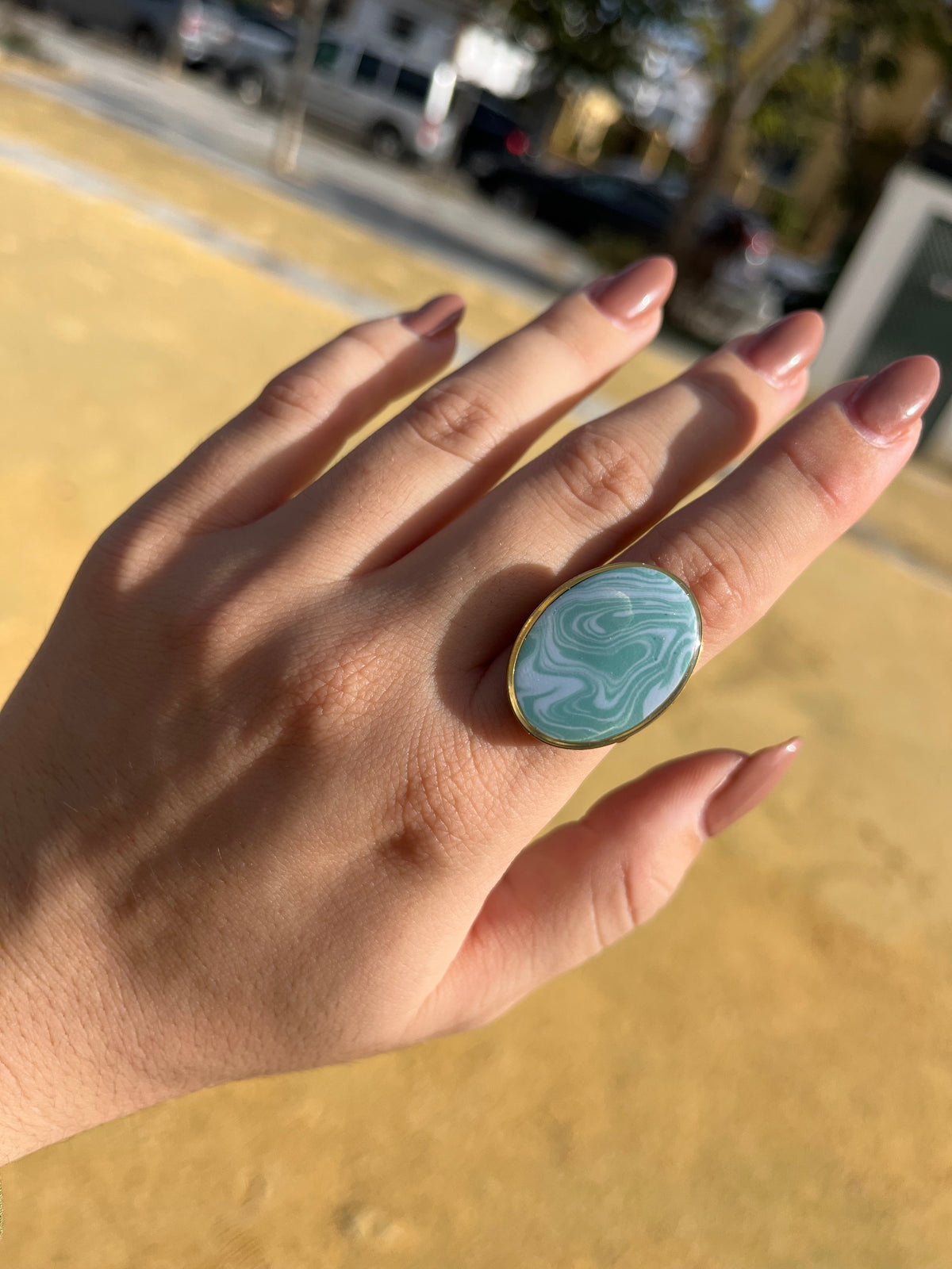 Anillo Maxi Syra Dorado Aqua