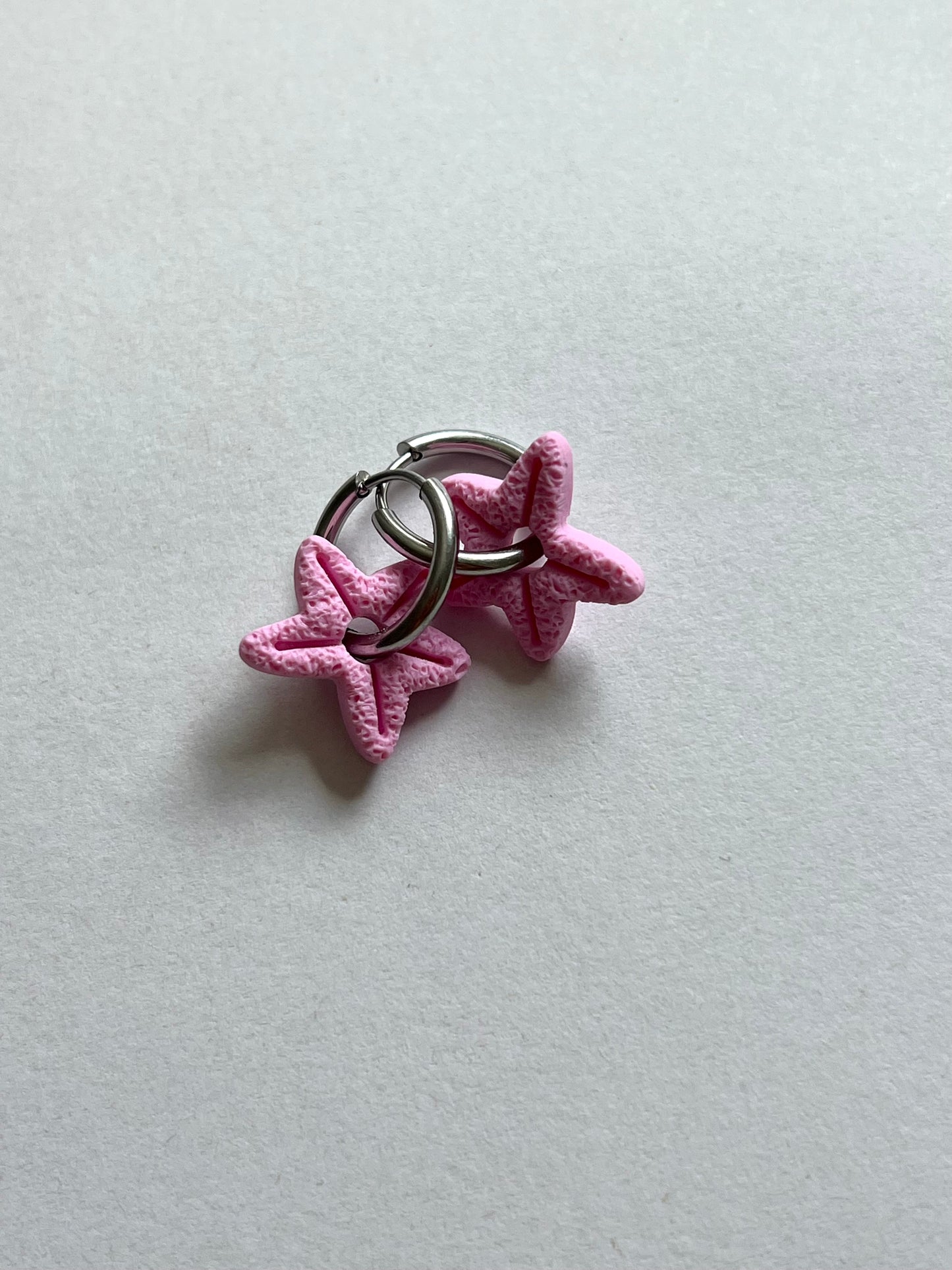 Aritos Estrellas Rosa Pastel