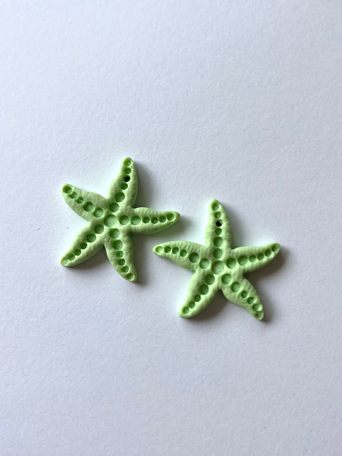 Aritos Estrella Mar Verde Pastel
