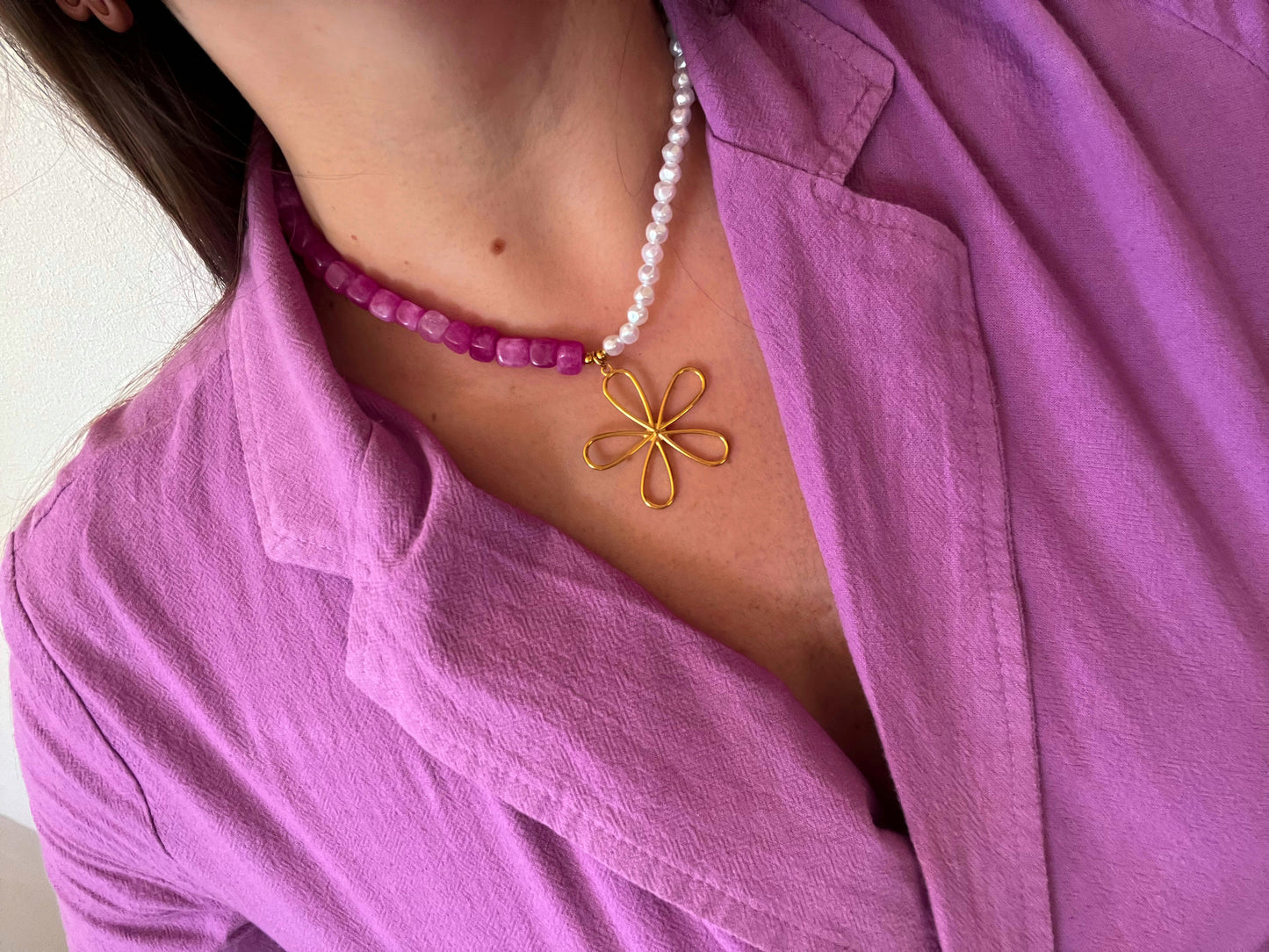 Collar Libia Rosa