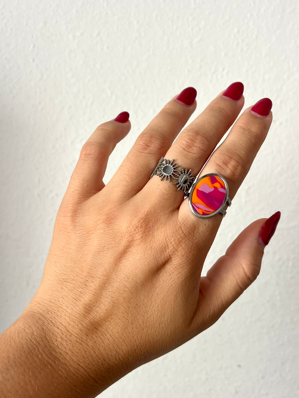 Anillo Syra Plateado Multicolor