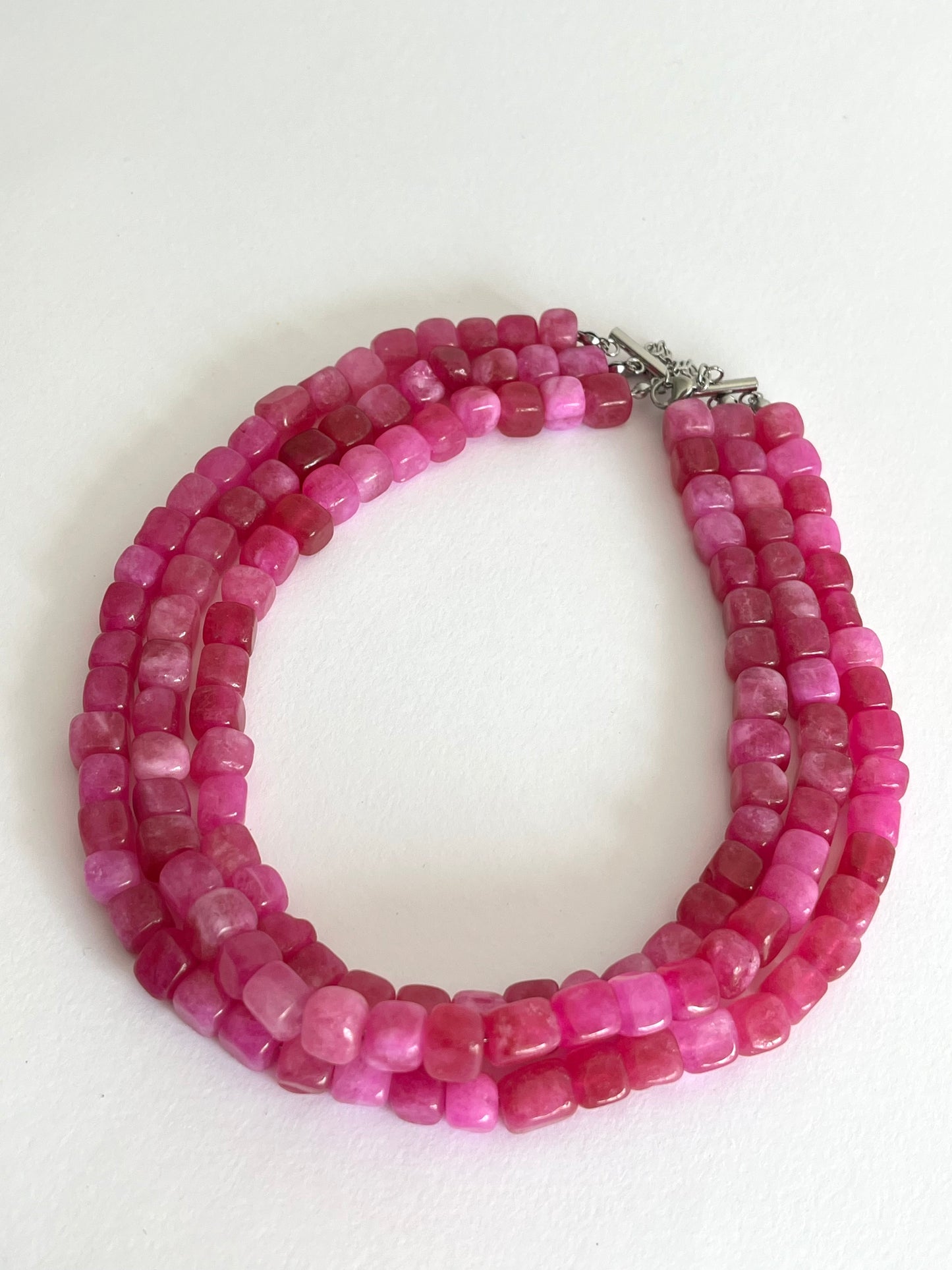 Collar Triple Rosa