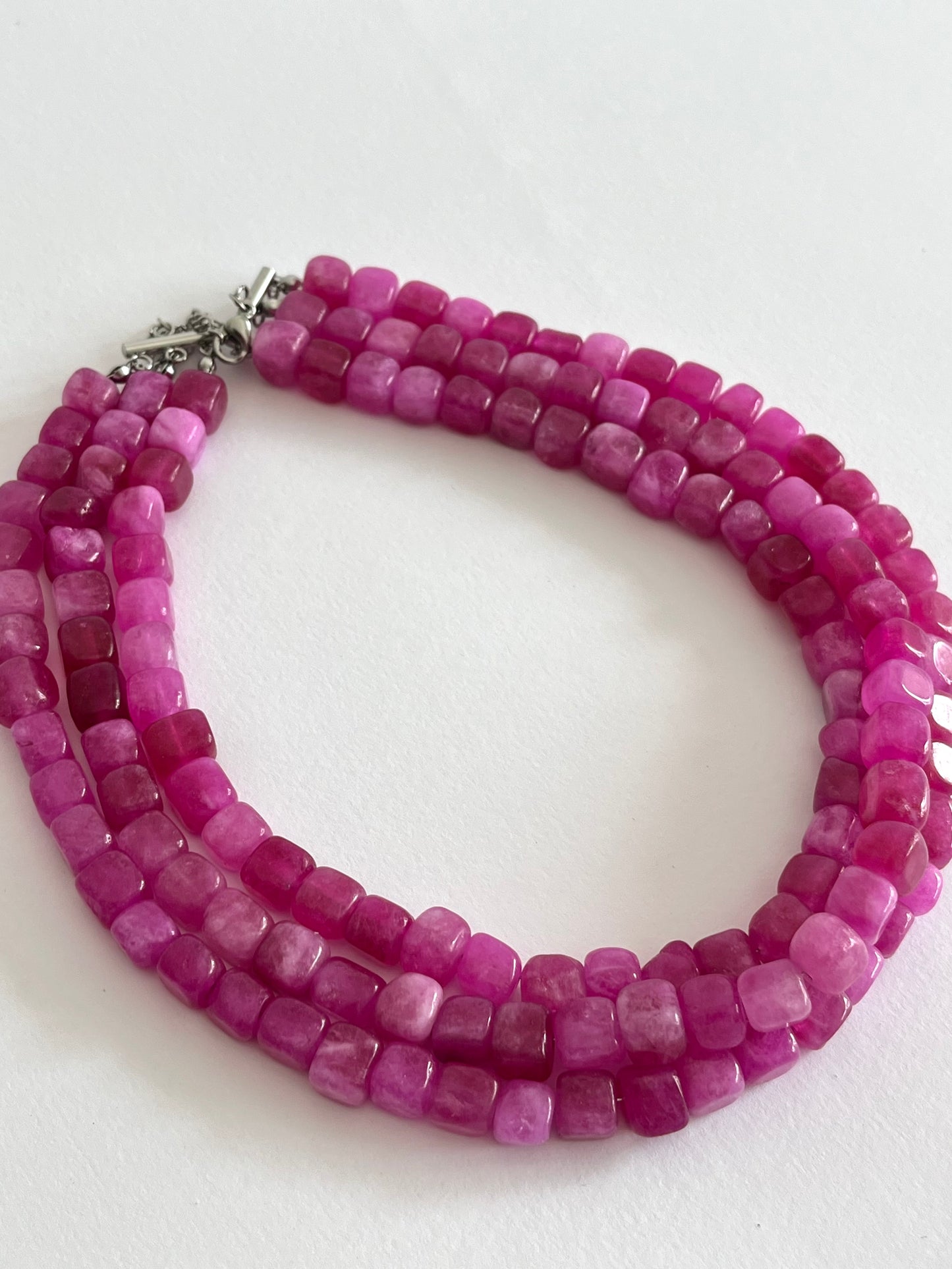 Collar Triple Rosa