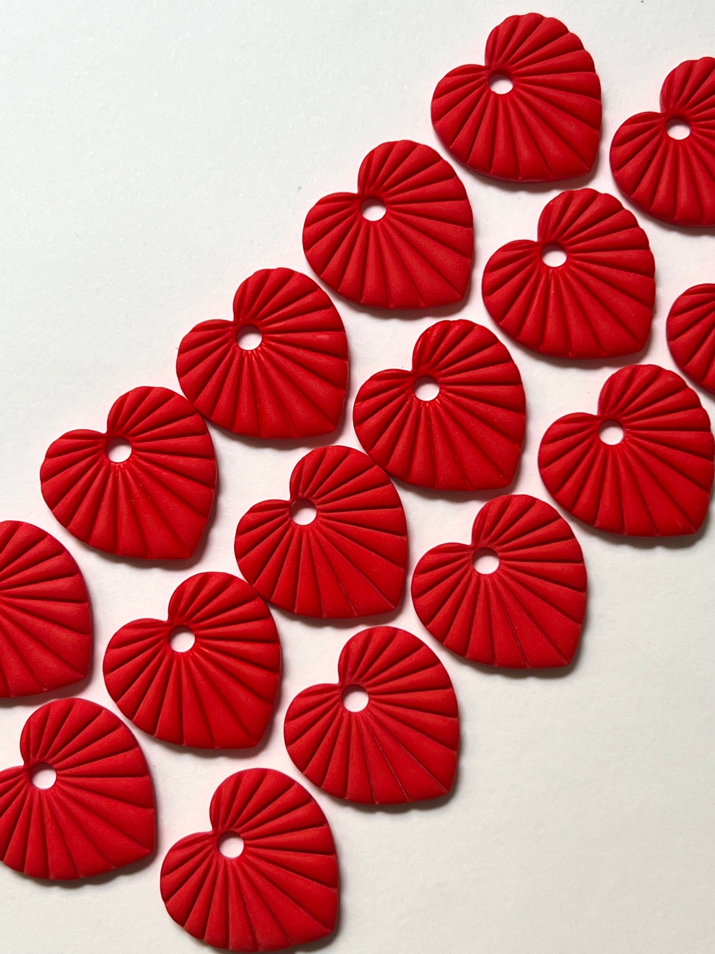 Aritos Corazonado Rojo