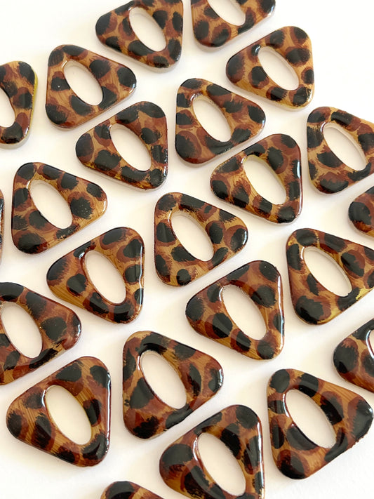 Aritos Triángulos Animal Print
