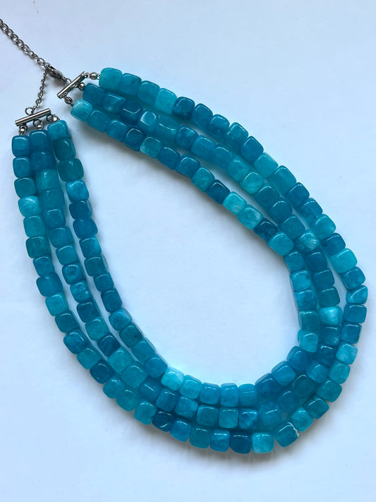 Collar Triple Turquesa