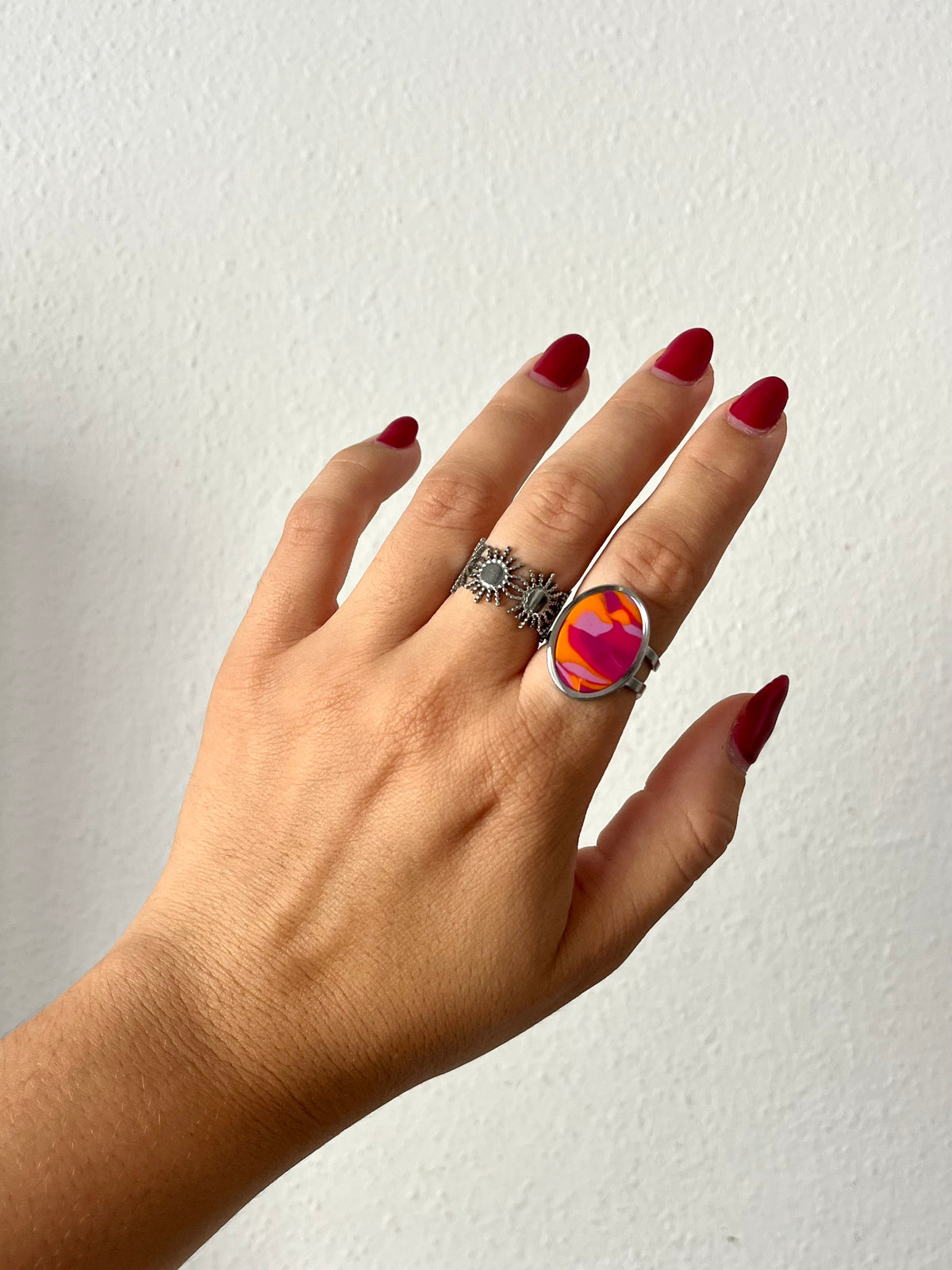 Anillo Syra Plateado Multicolor