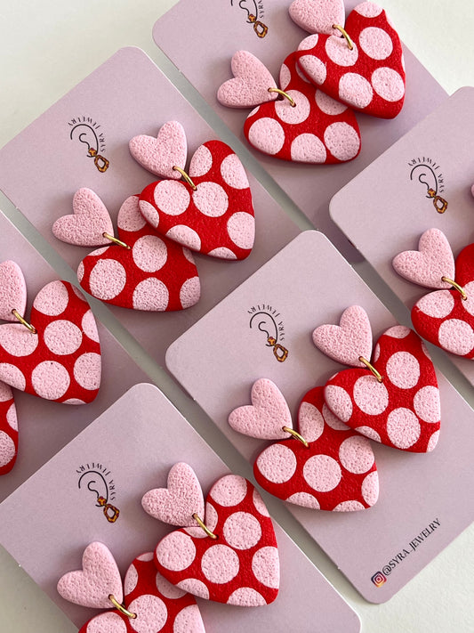 Hearties Lunares Rojo y Rosa Pastel