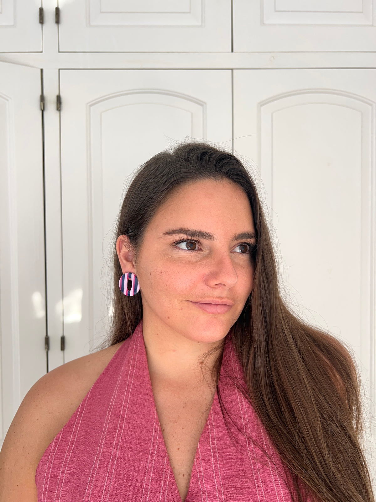 Stud Stripes Azul y Rosa