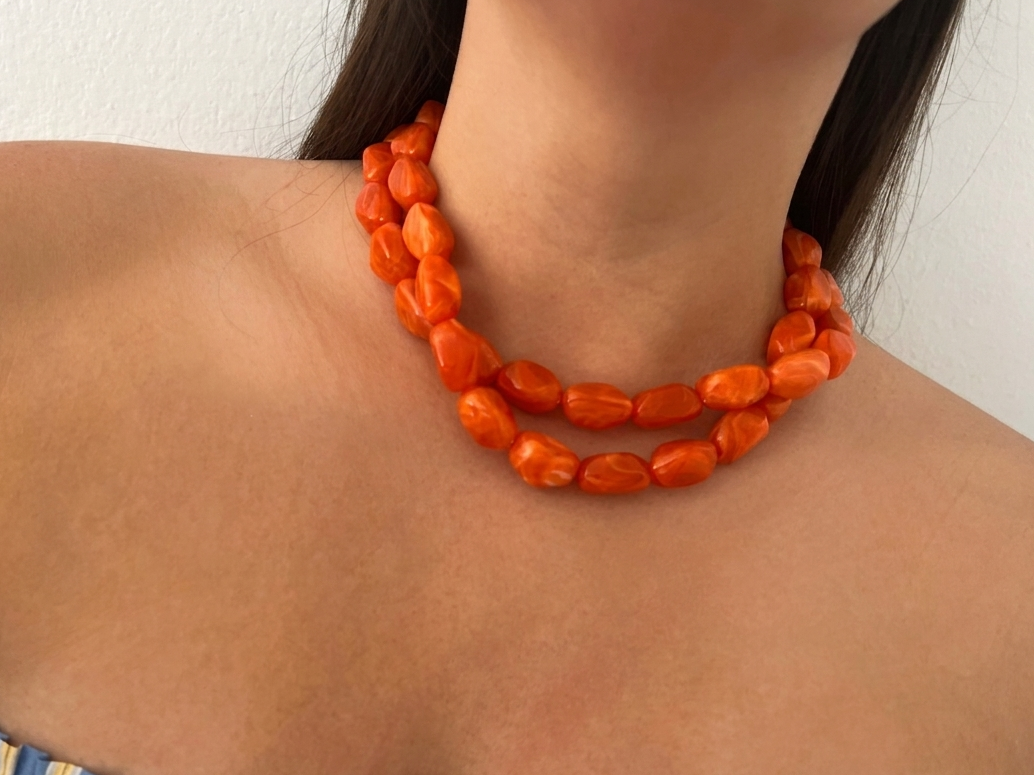 Collar Olivia Naranja