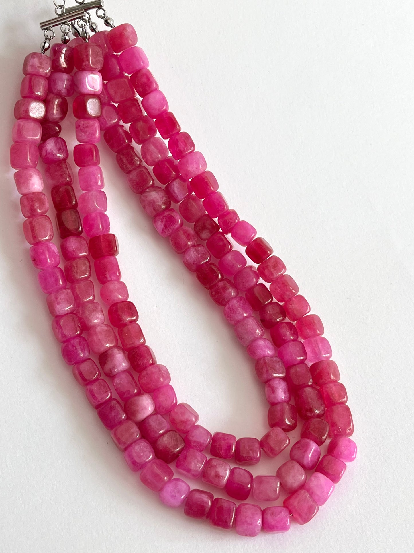 Collar Triple Rosa