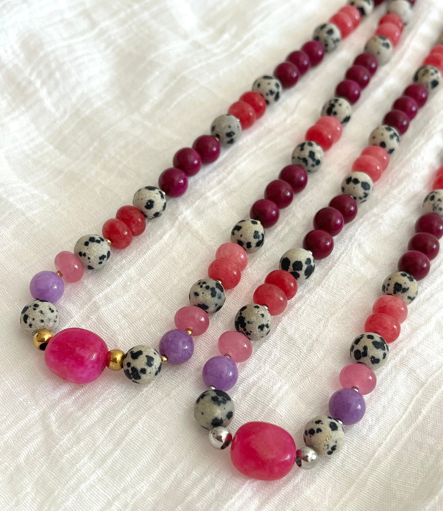 Collar Rosa Plateado