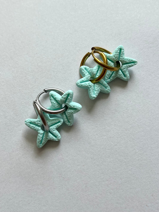 Aritos Estrellas Turquesas