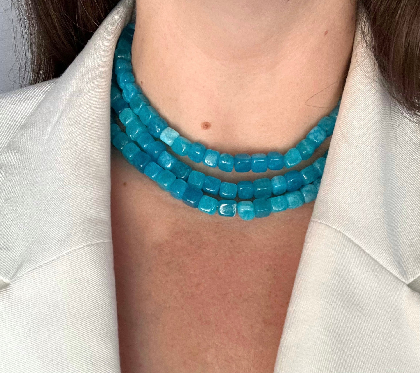 Collar Triple Turquesa