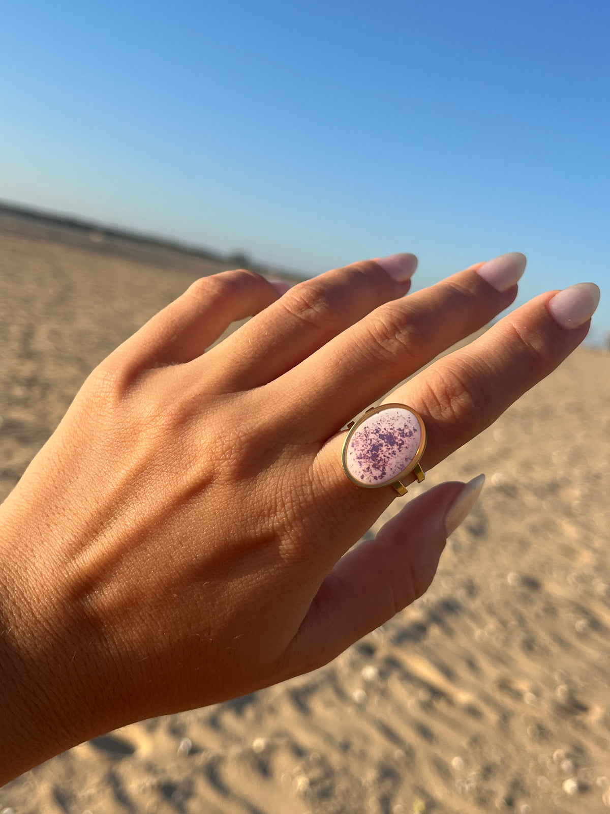 Anillo Syra Dorado Blanco y Rosa Metalizado