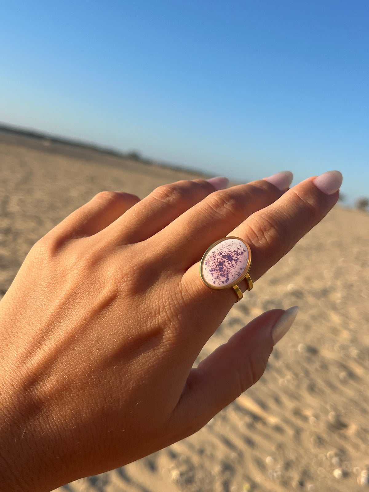 Anillo Syra Dorado Blanco y Rosa Metalizado