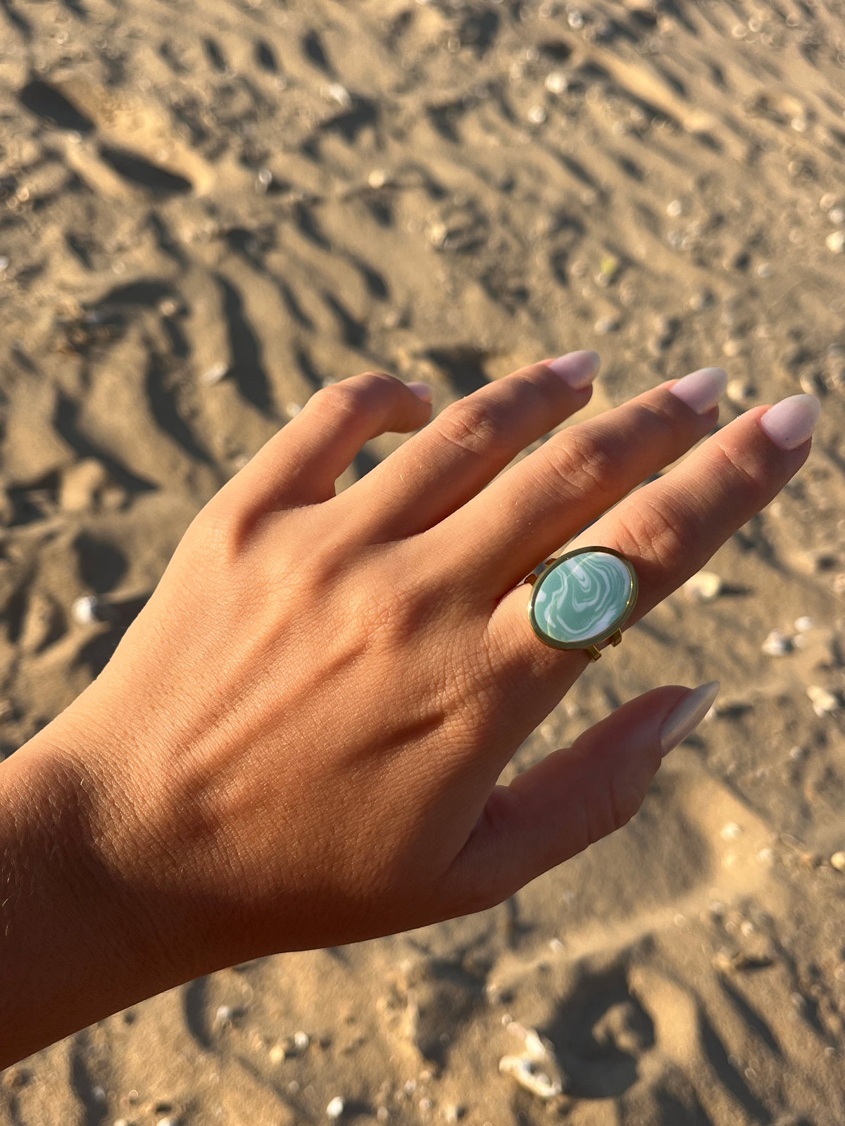 Anillo Syra Dorado Aqua