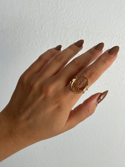 Anillo Syra Dorado Otoño